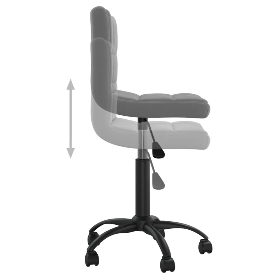 Chaise pivotante à manger Gris foncé Velours - 6