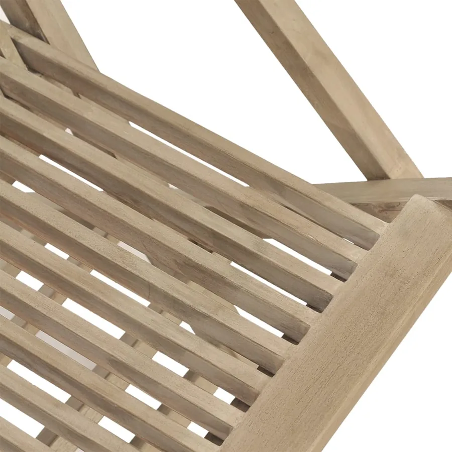 Chaises de jardin pliantes lot de 2 gris 56x61x89cm bois teck - 7