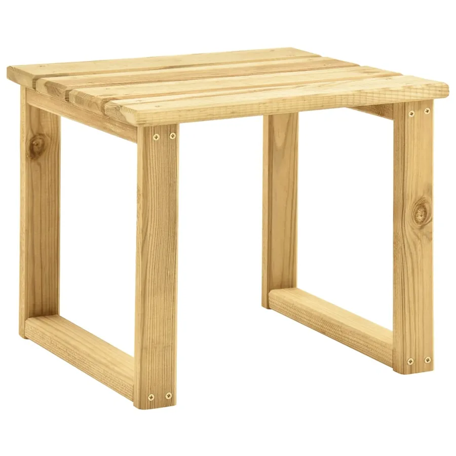 Chaise longue de jardin avec table et coussin Pin imprégné - 4