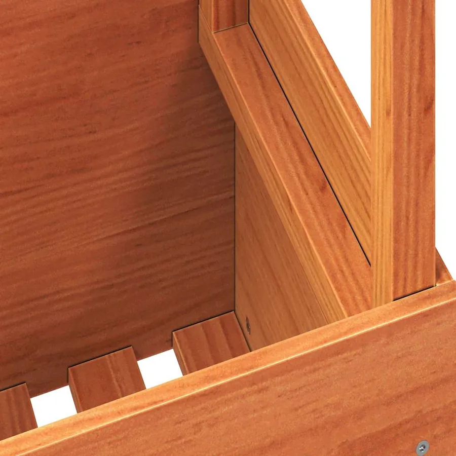Table de jardin cire marron 100x50x75 cm bois massif de pin - 9