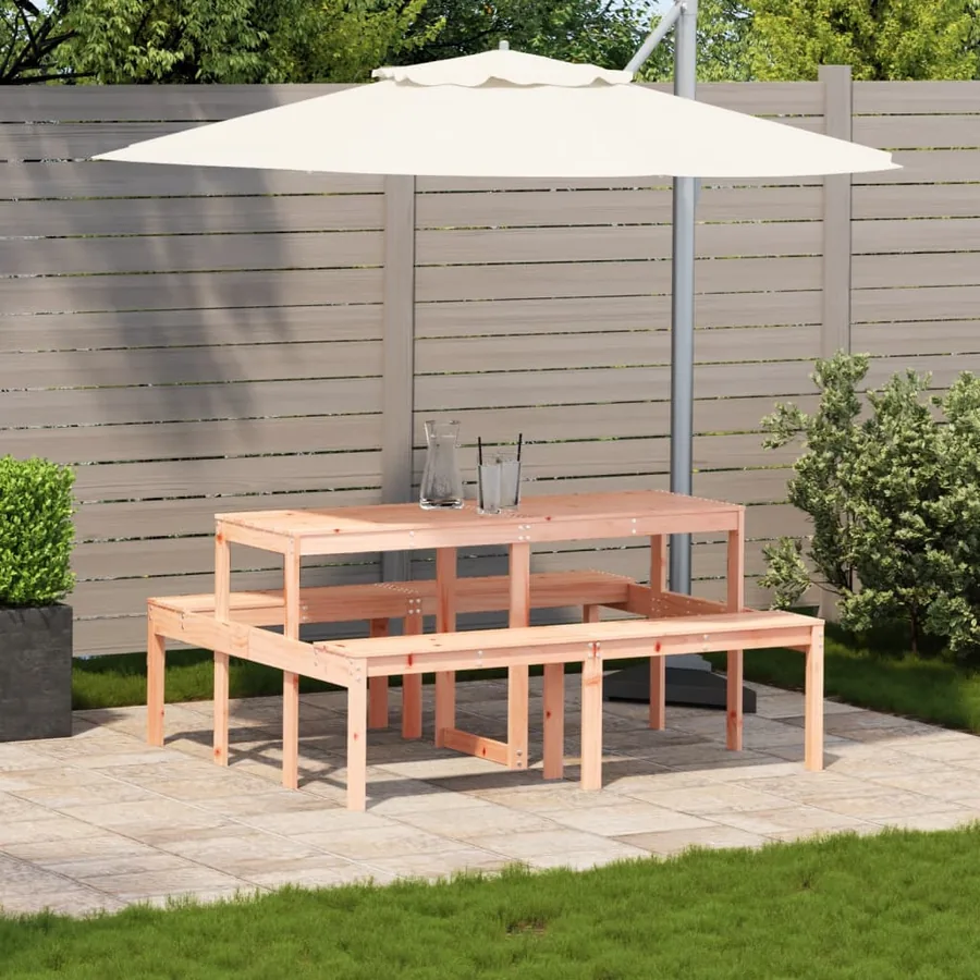 Table de pique-nique 160x134x75 cm bois massif de douglas - 3