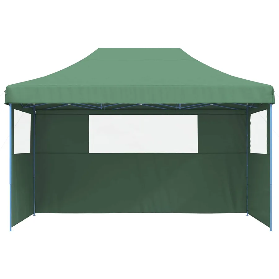 Tente de réception pliable escamotable 3 parois latérales vert - 3