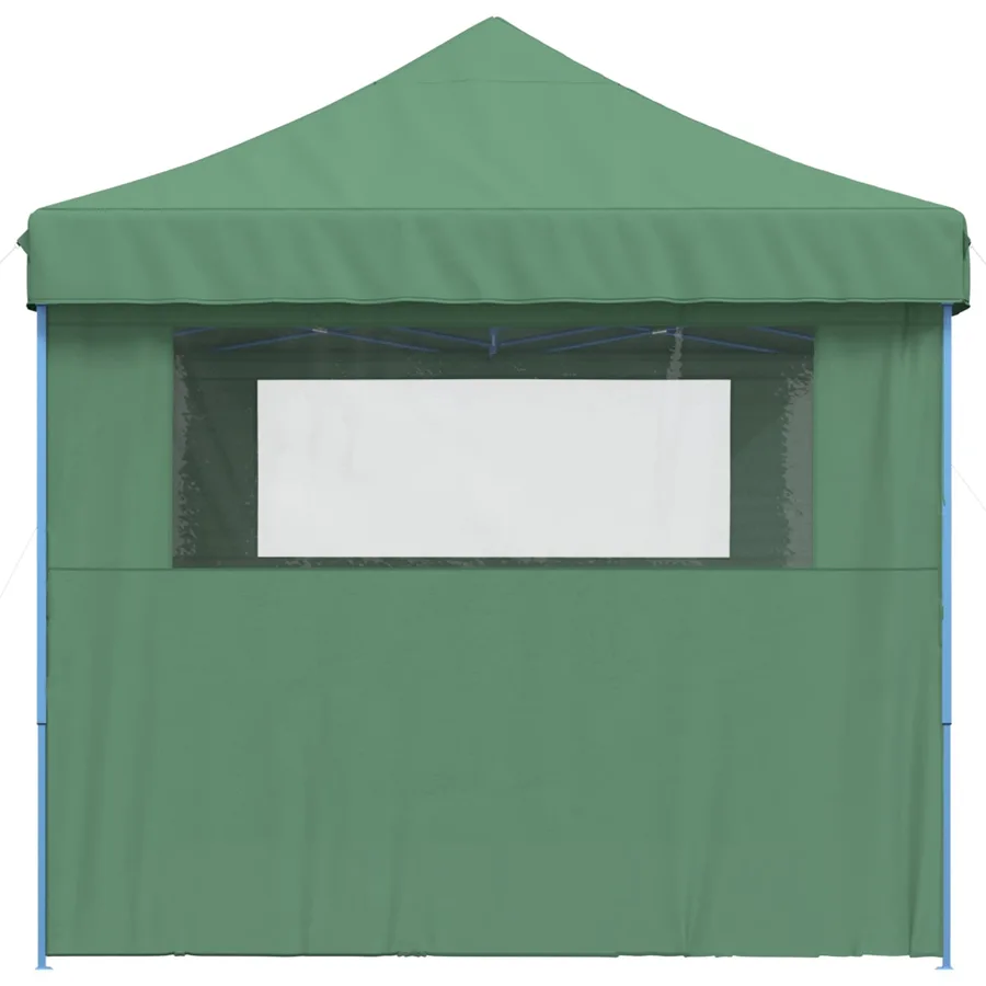 Tente de réception pliable escamotable 3 parois latérales vert - 4