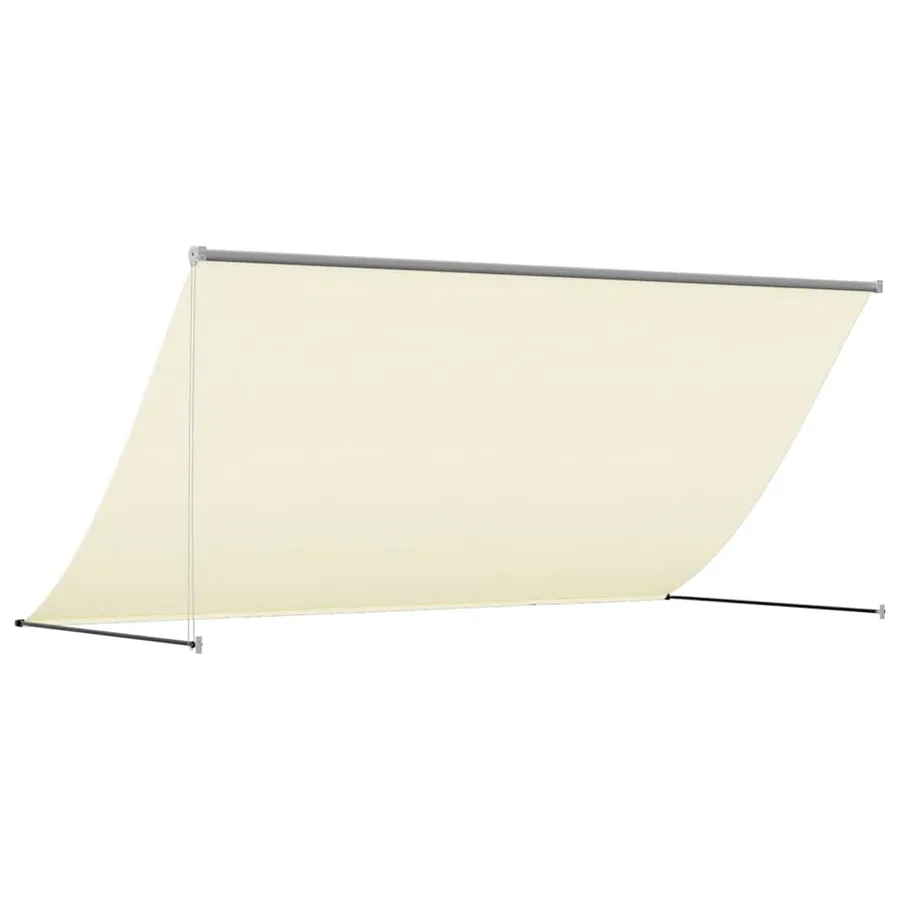 Auvent rétractable crème 300x150 m tissu et acier - 5