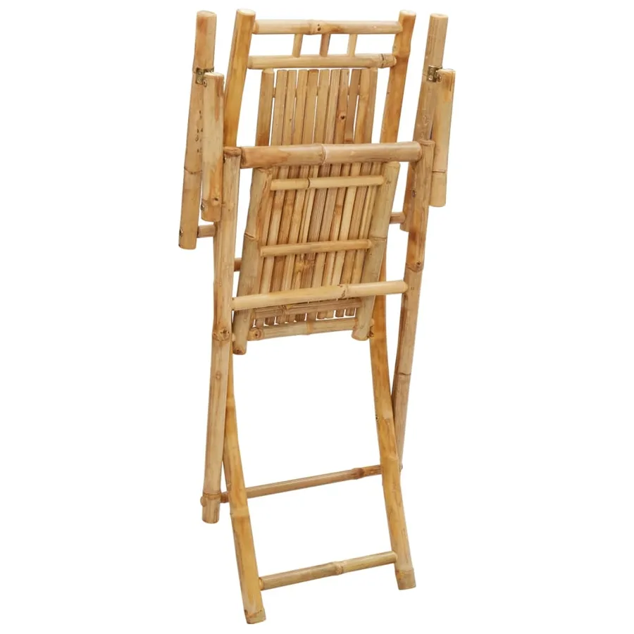Chaises pliables de jardin lot de 2 53x66x99 cm bambou - 8