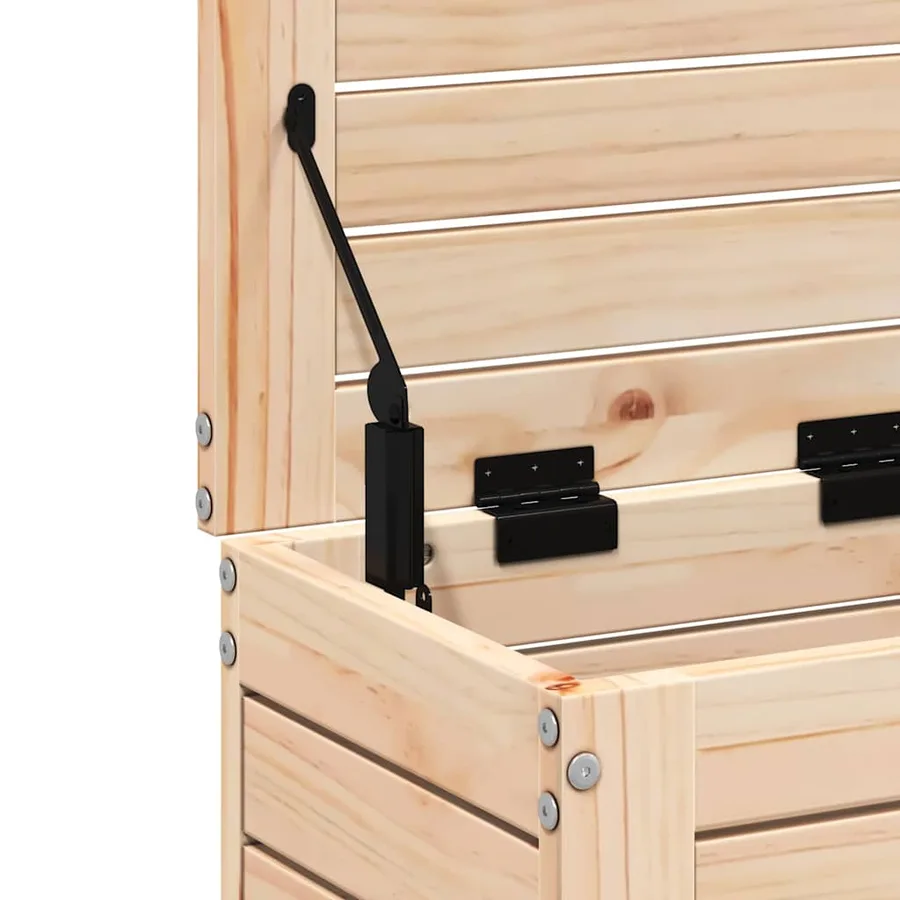 Repose-pied de jardin 62x31,5x52 cm bois de pin massif - 8