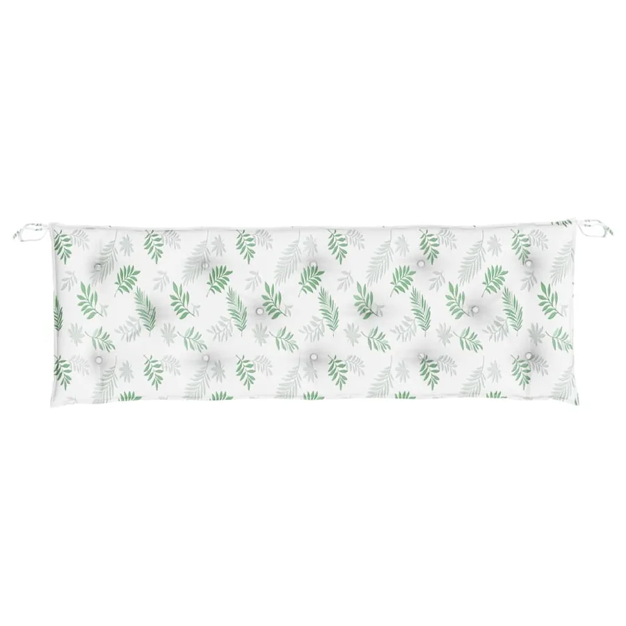 Coussin de banc de jardin motif de feuilles 150x50x7 cm - 4