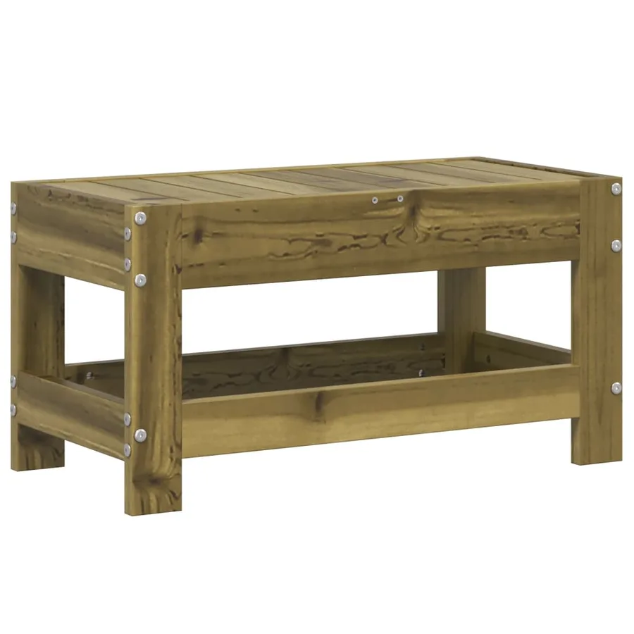 Repose-pied de jardin 62x30x32 cm bois de pin imprégné - 2