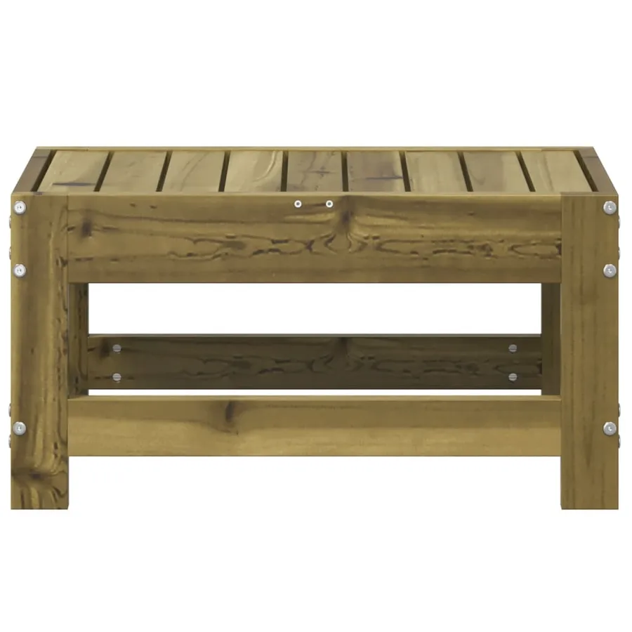 Repose-pied de jardin 62x30x32 cm bois de pin imprégné - 4