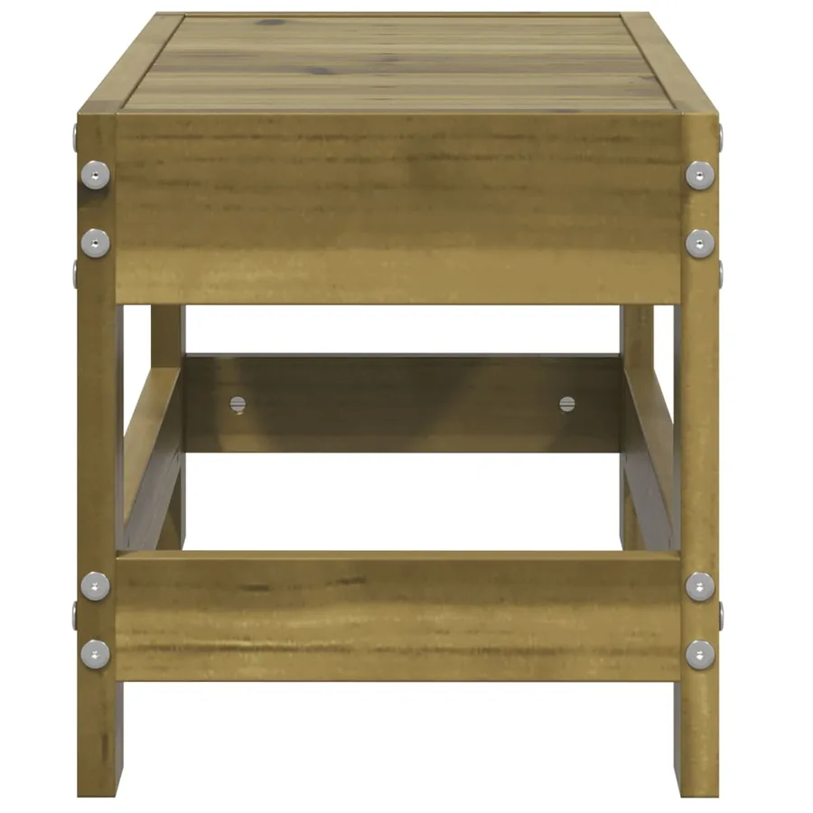 Repose-pied de jardin 62x30x32 cm bois de pin imprégné - 5