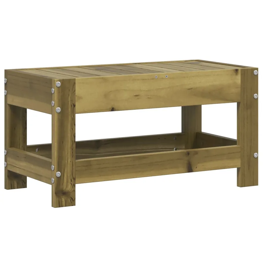 Repose-pied de jardin 62x30x32 cm bois de pin imprégné - 6