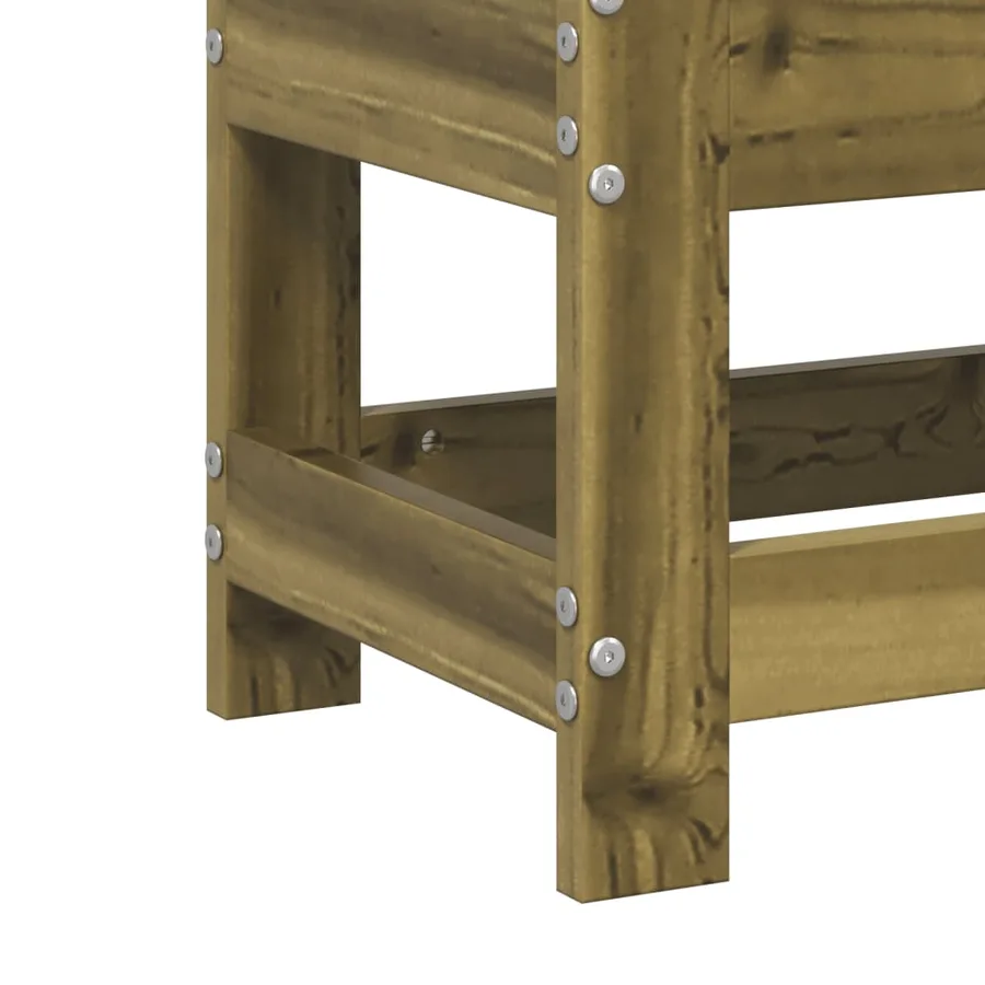 Repose-pied de jardin 62x30x32 cm bois de pin imprégné - 7