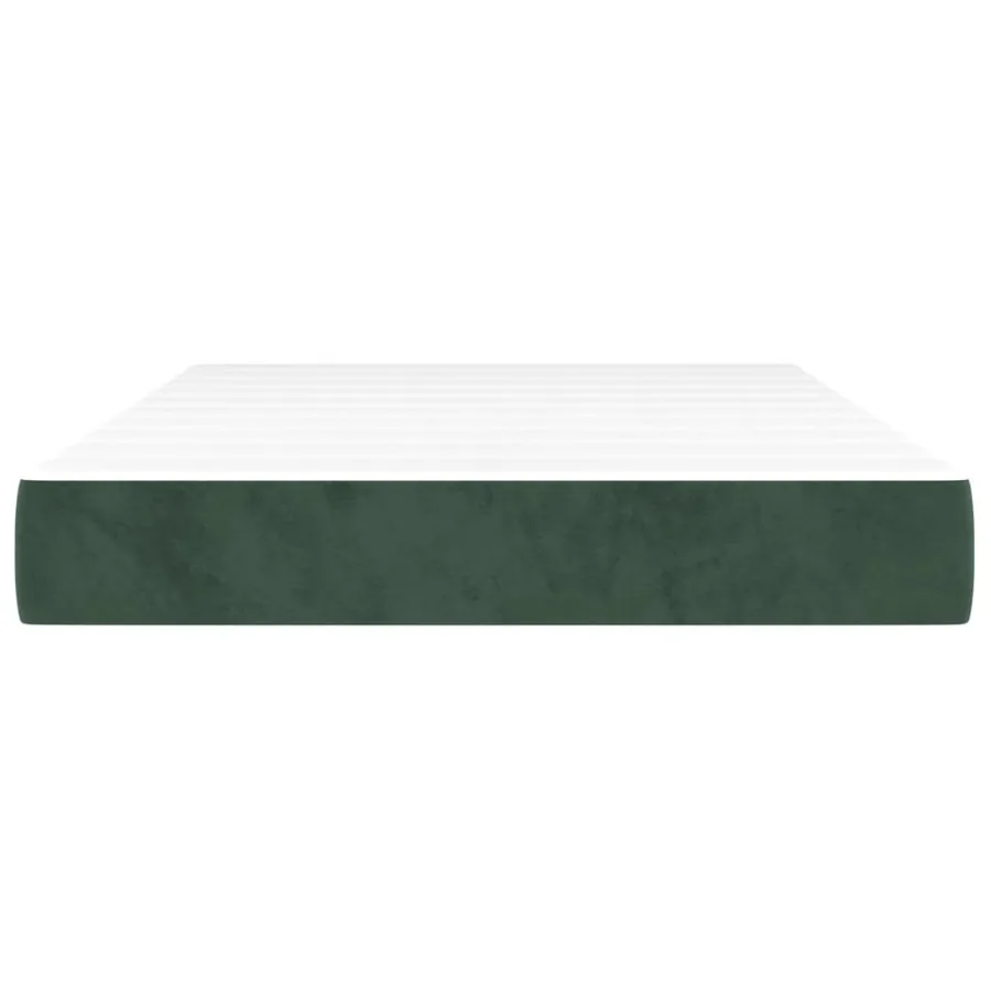 Matelas de lit à ressorts ensachés fermeté moyenne Vert foncé 120x200x20 cm - 3