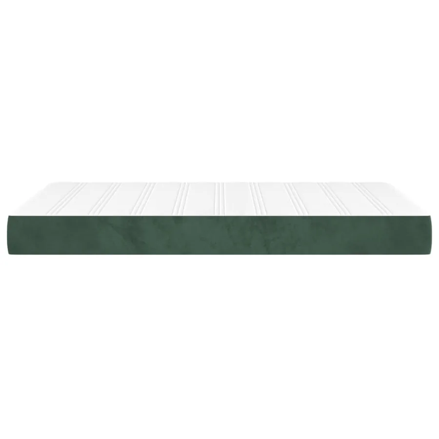 Matelas de lit à ressorts ensachés fermeté moyenne Vert foncé 120x200x20 cm - 4