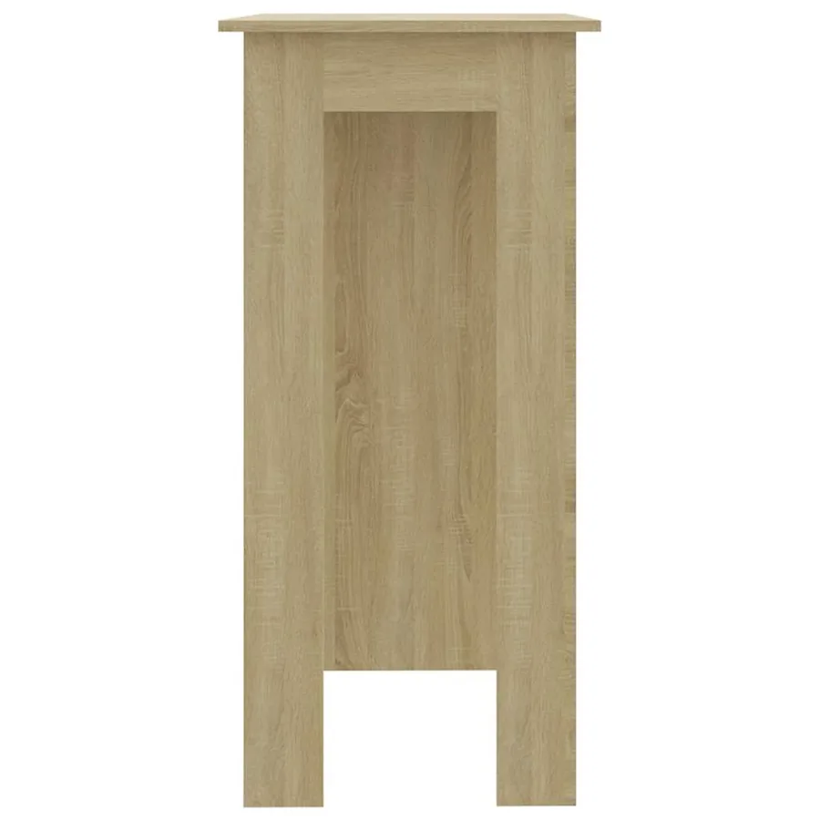 Table de bar avec étagère Chêne sonoma Bois d'ingénierie - 4