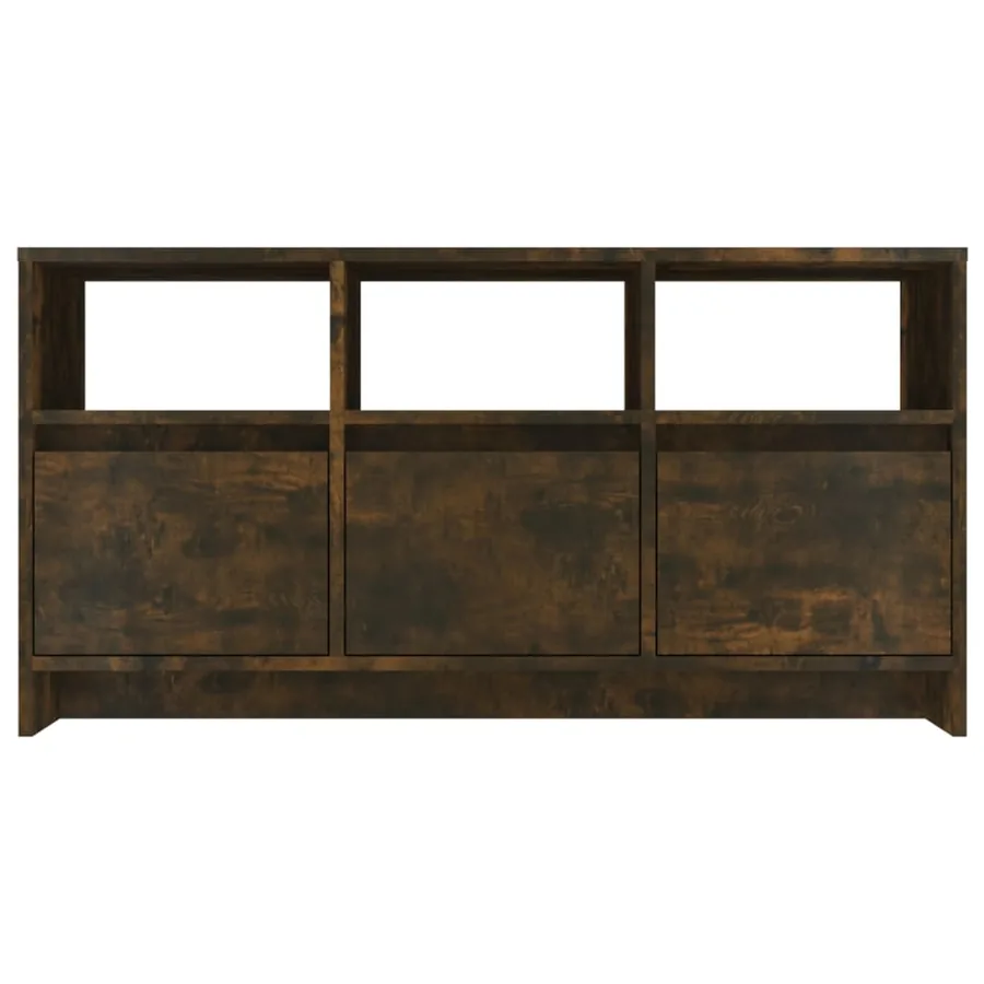 Meuble TV Chêne fumé 102x37,5x52,5 cm Bois d'ingénierie - 6