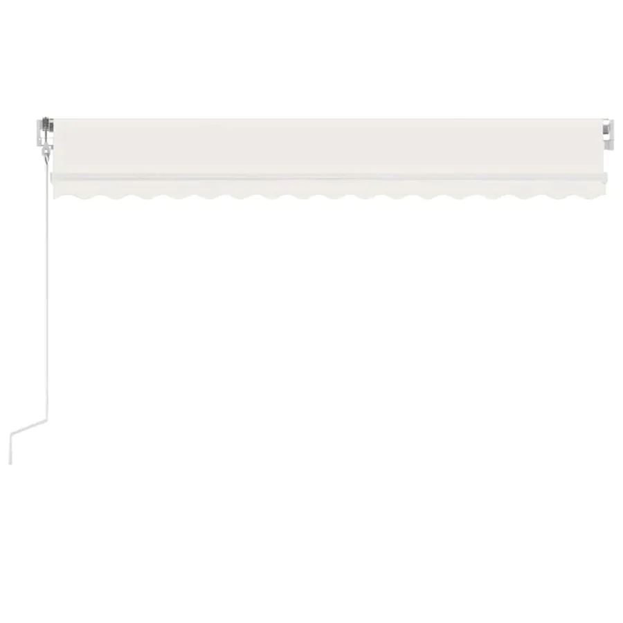 Auvent automatique avec capteur de vent et LED 400x300 cm Crème - 3