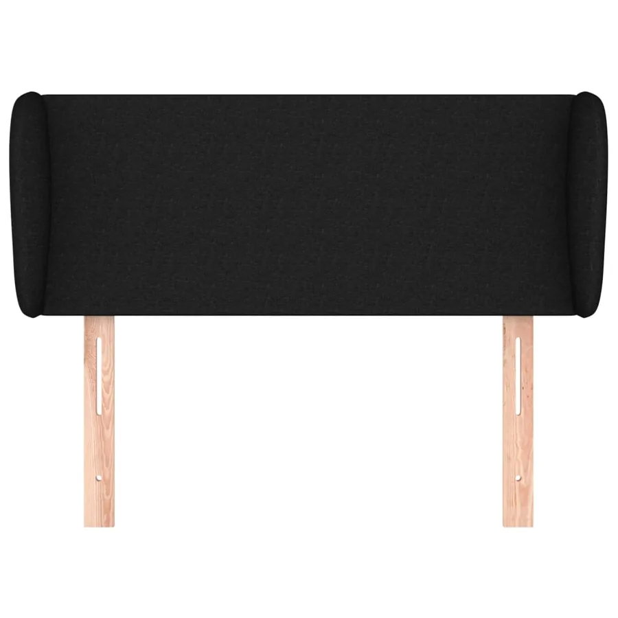 Tête de lit avec oreilles Noir 83x23x78/88 cm Tissu - 3