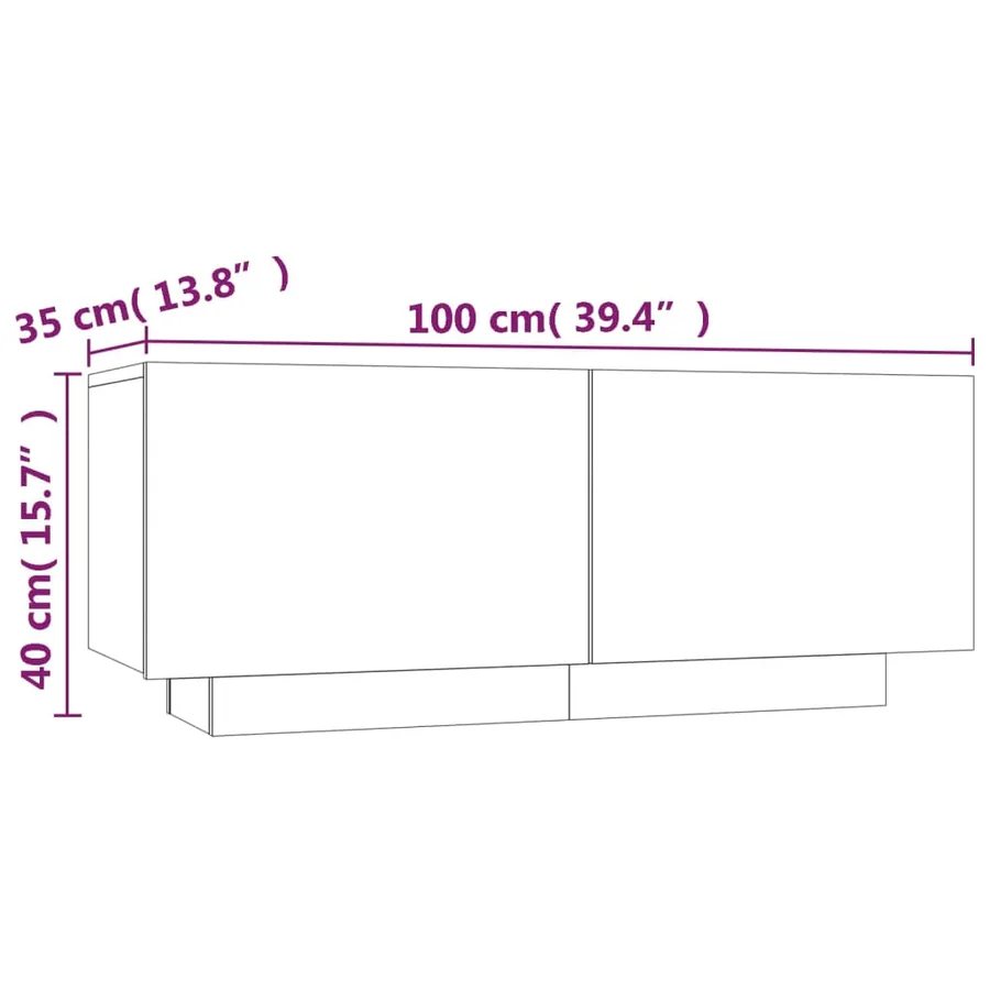 Ensemble de meubles TV avec lumières LED 2 pcs Chêne fumé - 19