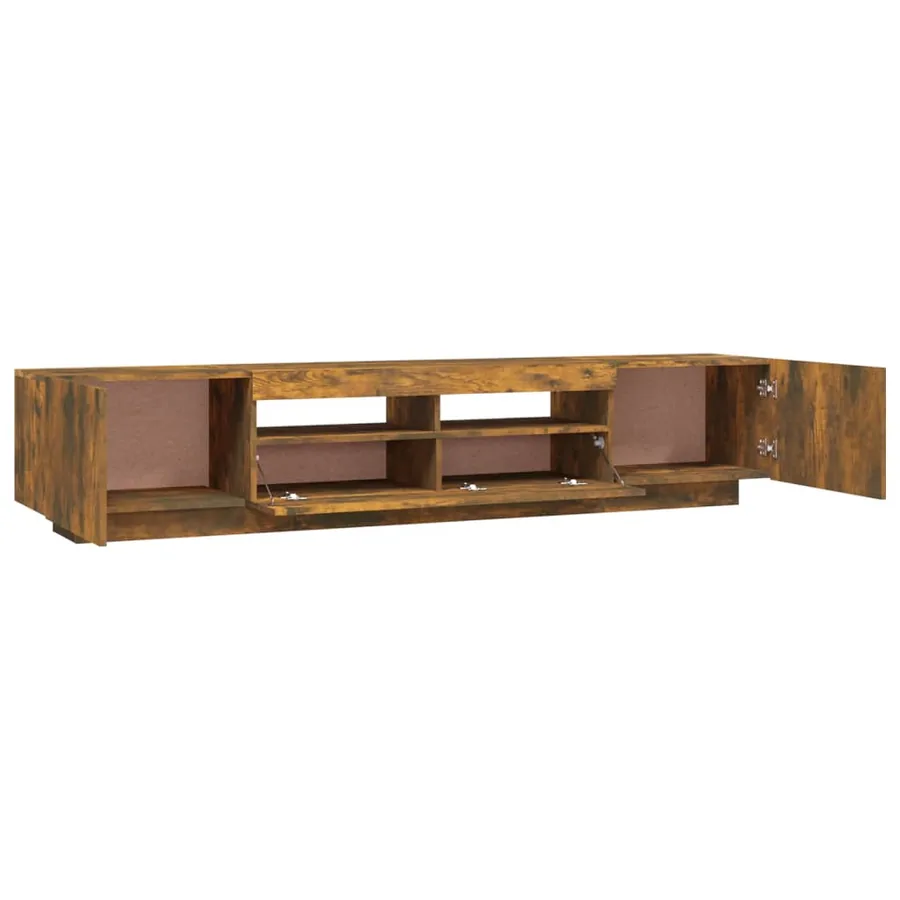 Ensemble de meubles TV avec lumières LED 2 pcs Chêne fumé - 9