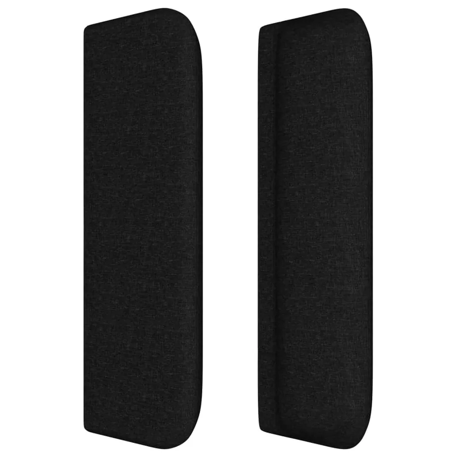 Tête de lit avec oreilles Noir 83x16x78/88 cm Tissu - 4