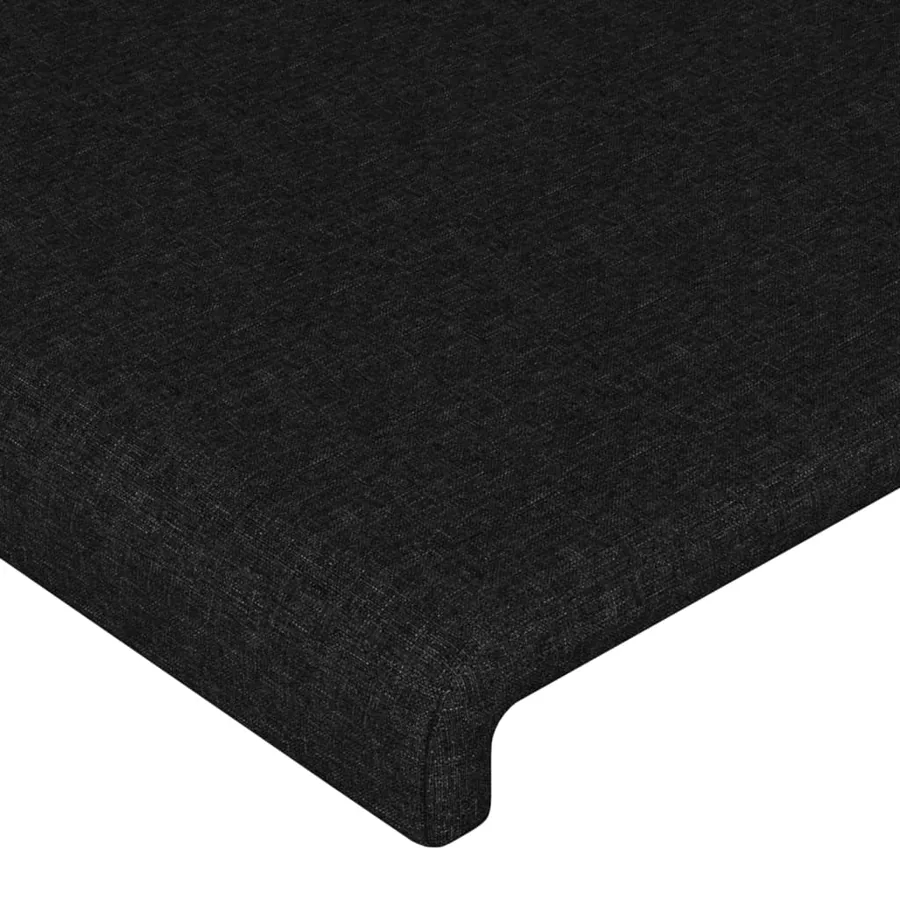 Tête de lit avec oreilles Noir 83x16x78/88 cm Tissu - 5