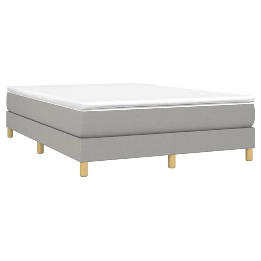 Sommier à lattes de lit avec matelas Gris clair 140x200cm Tissu - 3