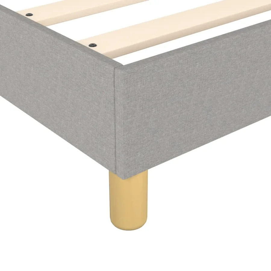 Sommier à lattes de lit avec matelas Gris clair 140x200cm Tissu - 7