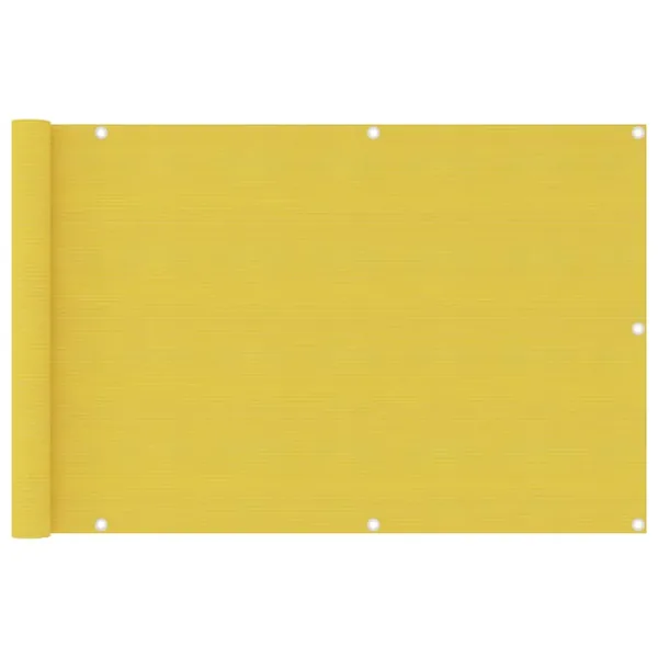 Écran de balcon Jaune 90x400 cm PEHD
