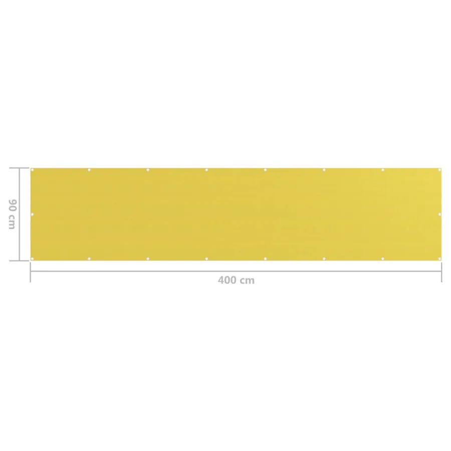 Écran de balcon Jaune 90x400 cm PEHD - 5