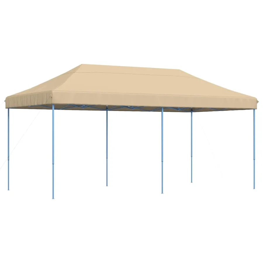 Tente de réception pliable escamotable beige 580x292x315 cm - 2