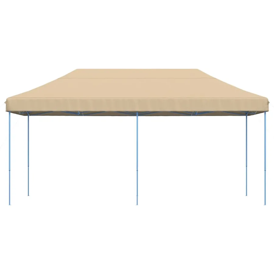Tente de réception pliable escamotable beige 580x292x315 cm - 3