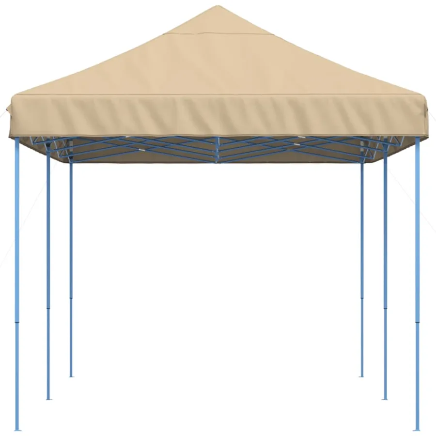 Tente de réception pliable escamotable beige 580x292x315 cm - 5