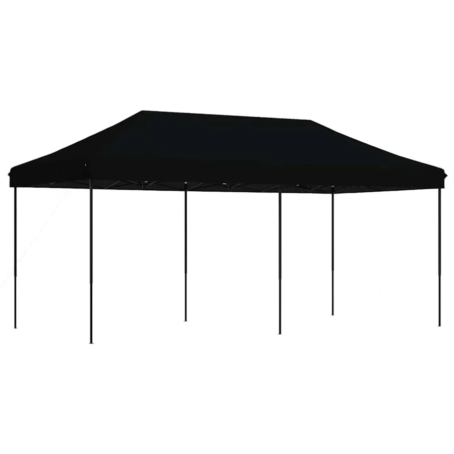 Tente de réception pliable escamotable noir 580x292x315 cm - 2
