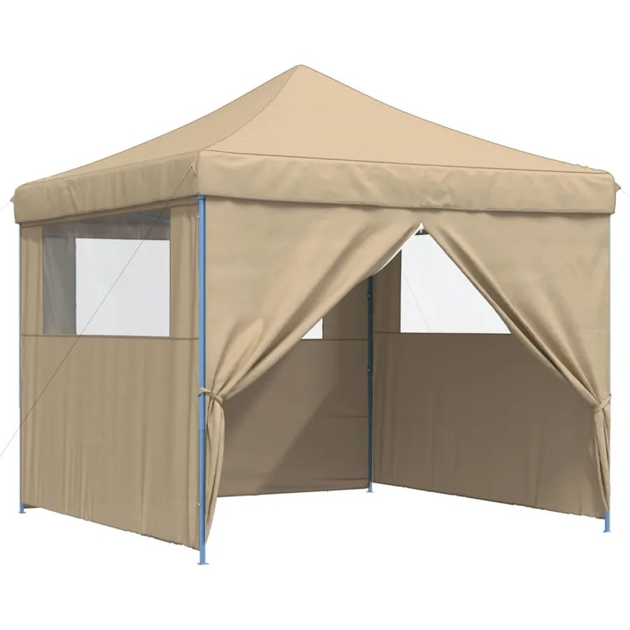 Tente de réception pliable escamotable avec 4 parois latérales - 6