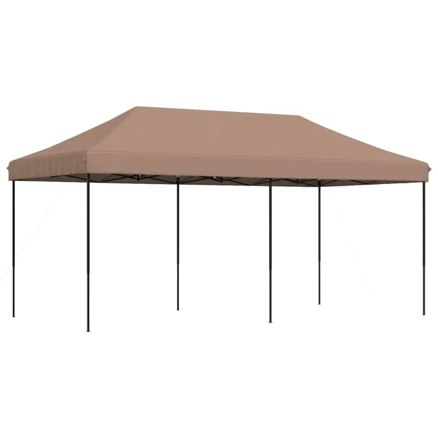 Tente de réception pliable escamotable marron 580x292x315 cm - 4