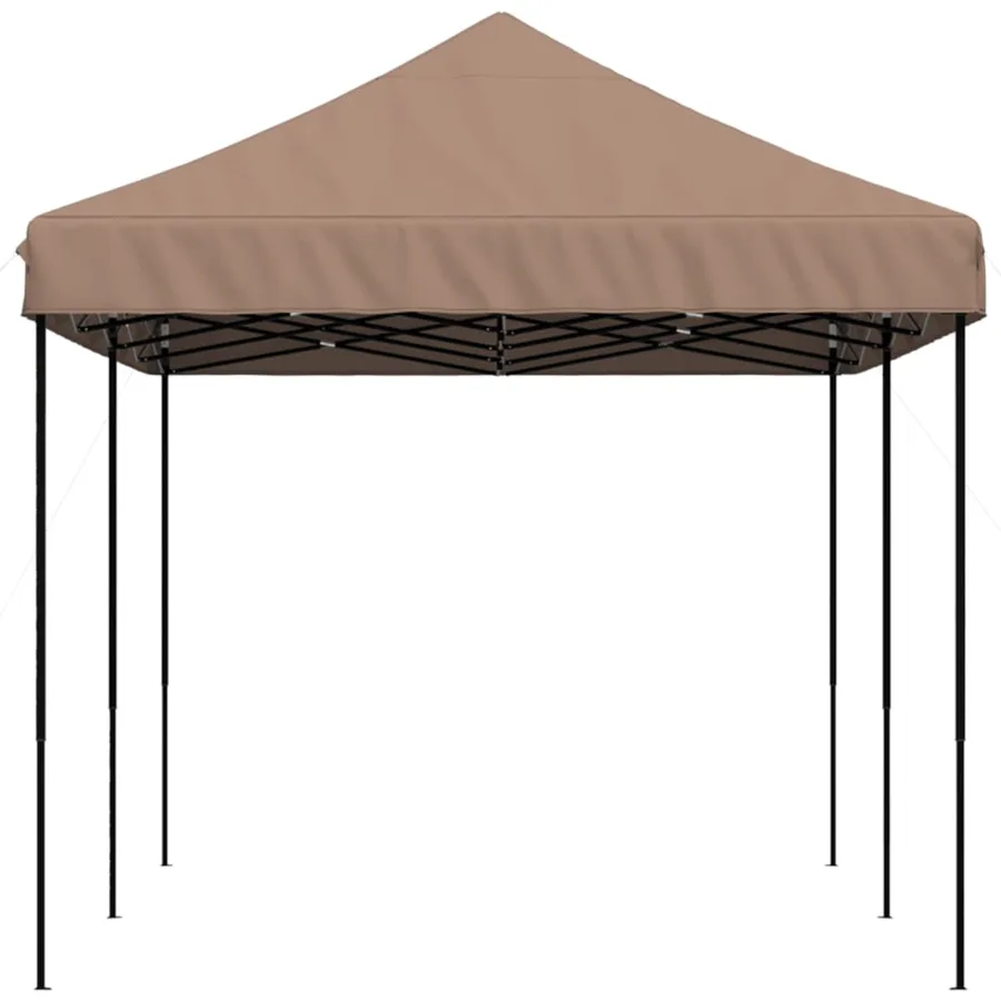 Tente de réception pliable escamotable marron 580x292x315 cm - 5