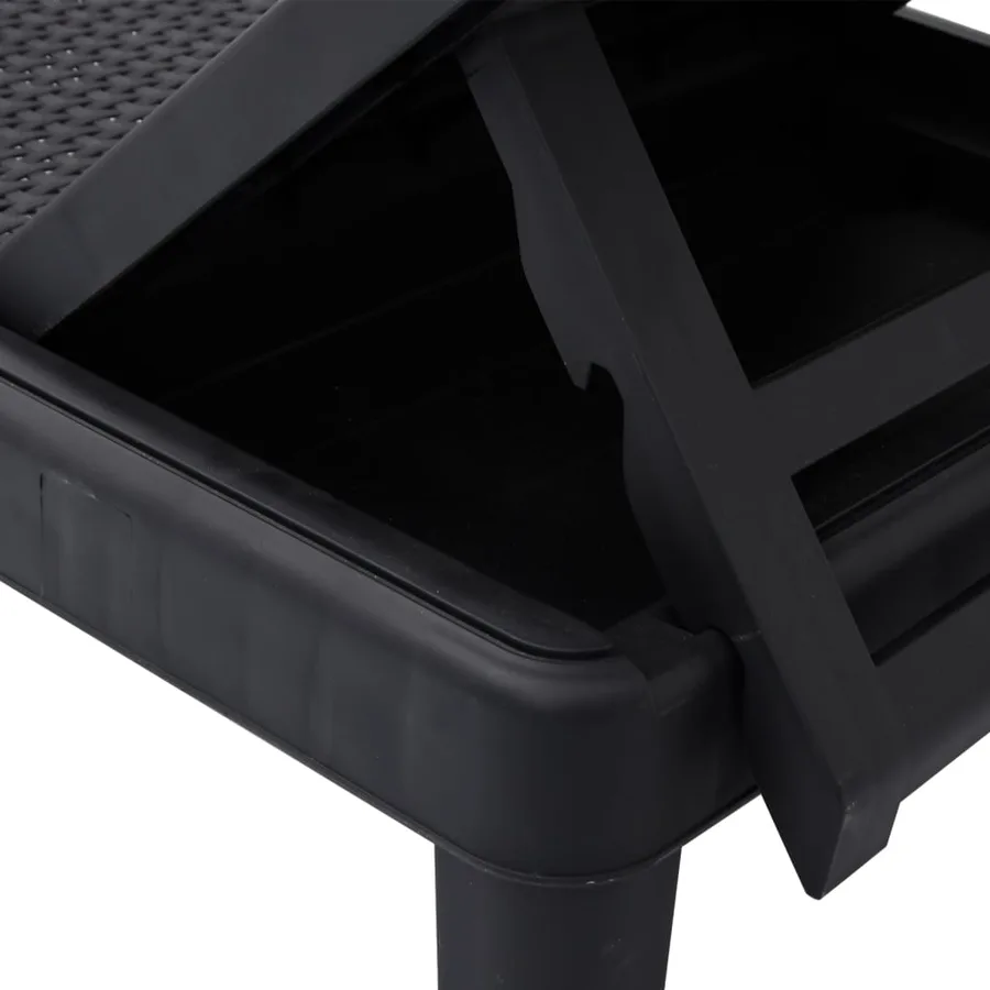 Chaise longue réglable en hauteur à 4 positions polypropylène - 10