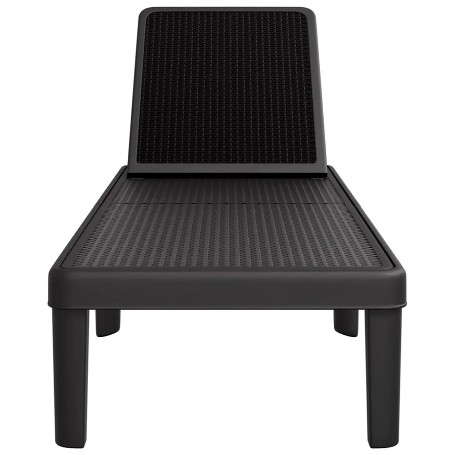 Chaise longue réglable en hauteur à 4 positions polypropylène - 4