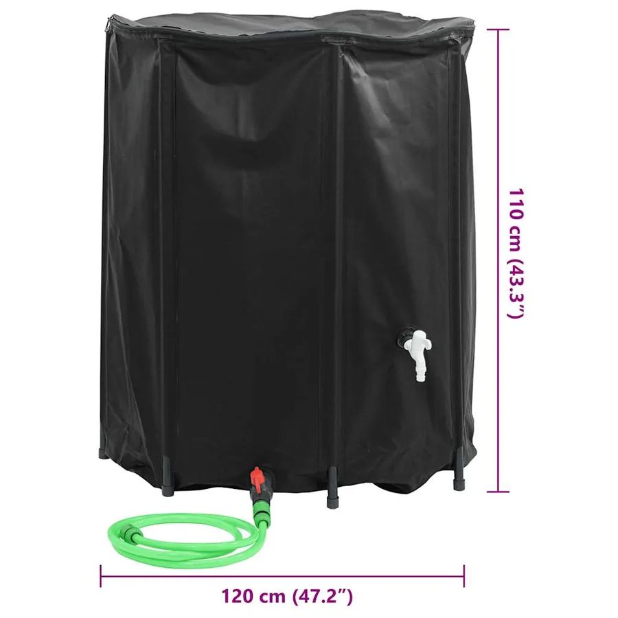 Réservoir d'eau avec robinet pliable 1250 L PVC - 10