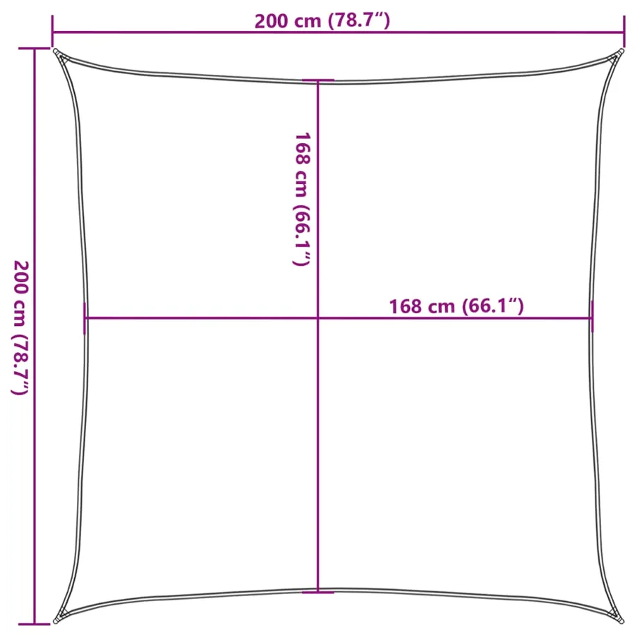 Voile d'ombrage gris clair 2x2 m 100% polyester oxford - 10