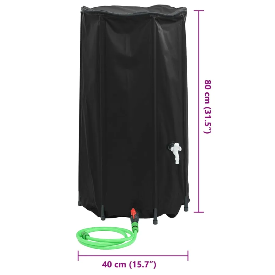 Réservoir d'eau avec robinet pliable 100 L PVC - 10