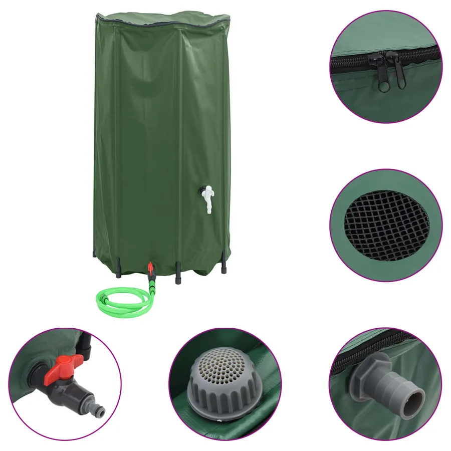 Réservoir d'eau avec robinet pliable 380 L PVC - 2