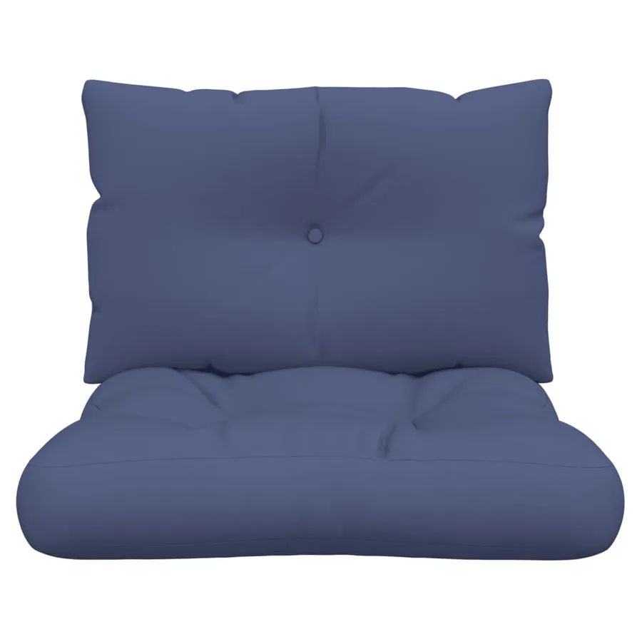 Ensemble de coussins en palette bleu marine 60x38x13 cm tissu - 4
