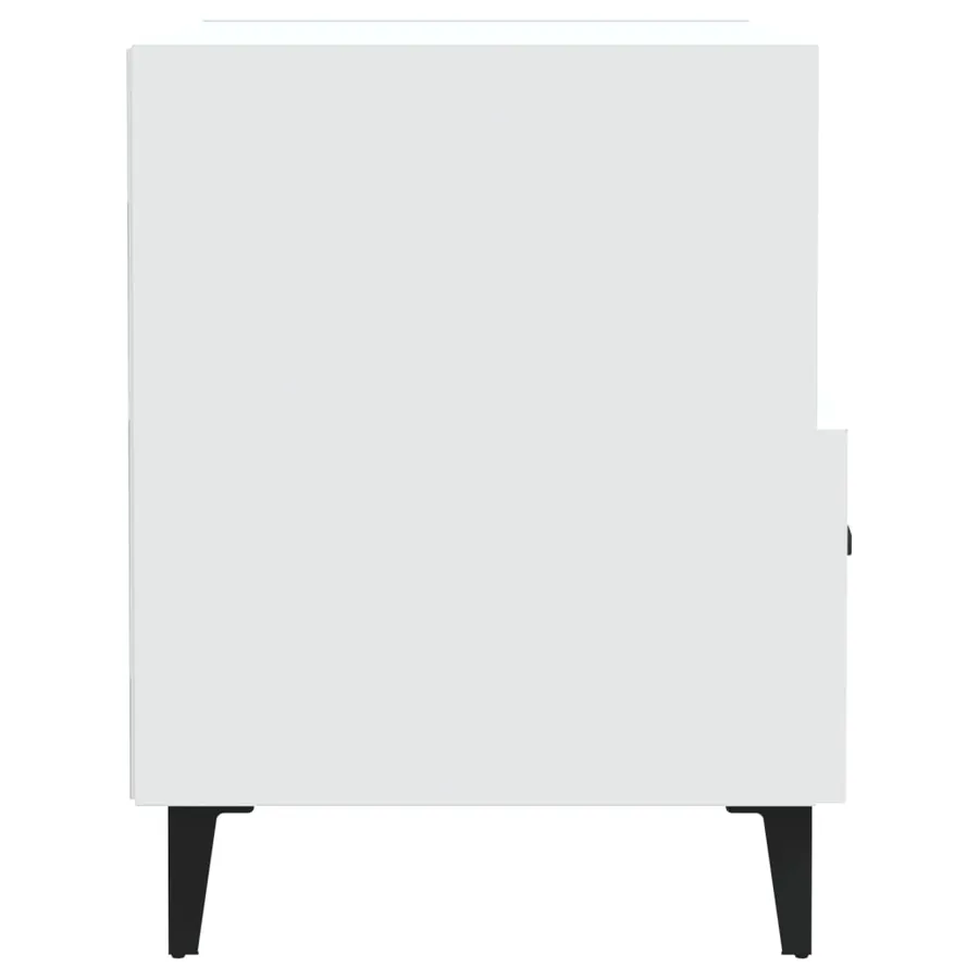 Tables de chevet 2 pcs Blanc Bois d'ingénierie - 5