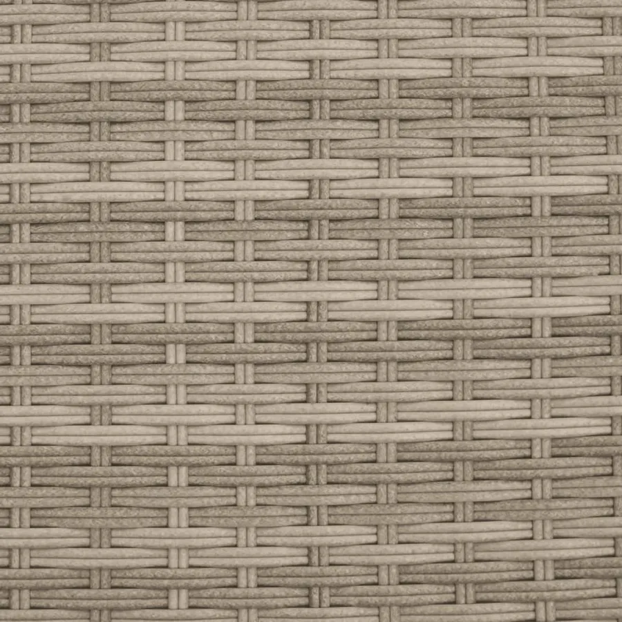 Chaise longue avec auvent et coussins gris clair résine tressée - 10