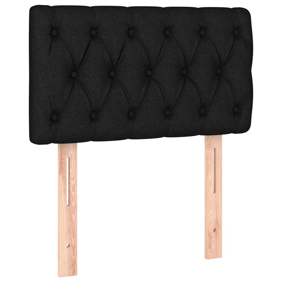 Sommier à lattes de lit avec matelas et LED Noir 80x200cm Tissu - 7