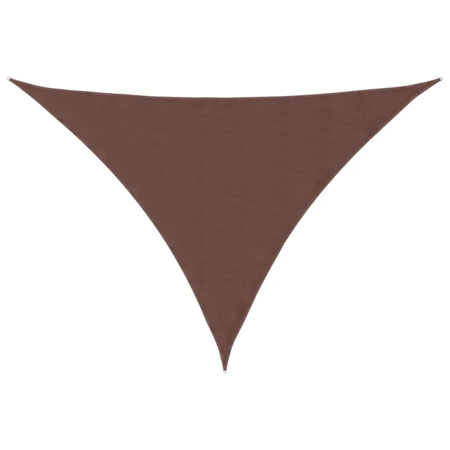 Voile de parasol tissu oxford triangulaire 4x4x5,8 m marron - 2