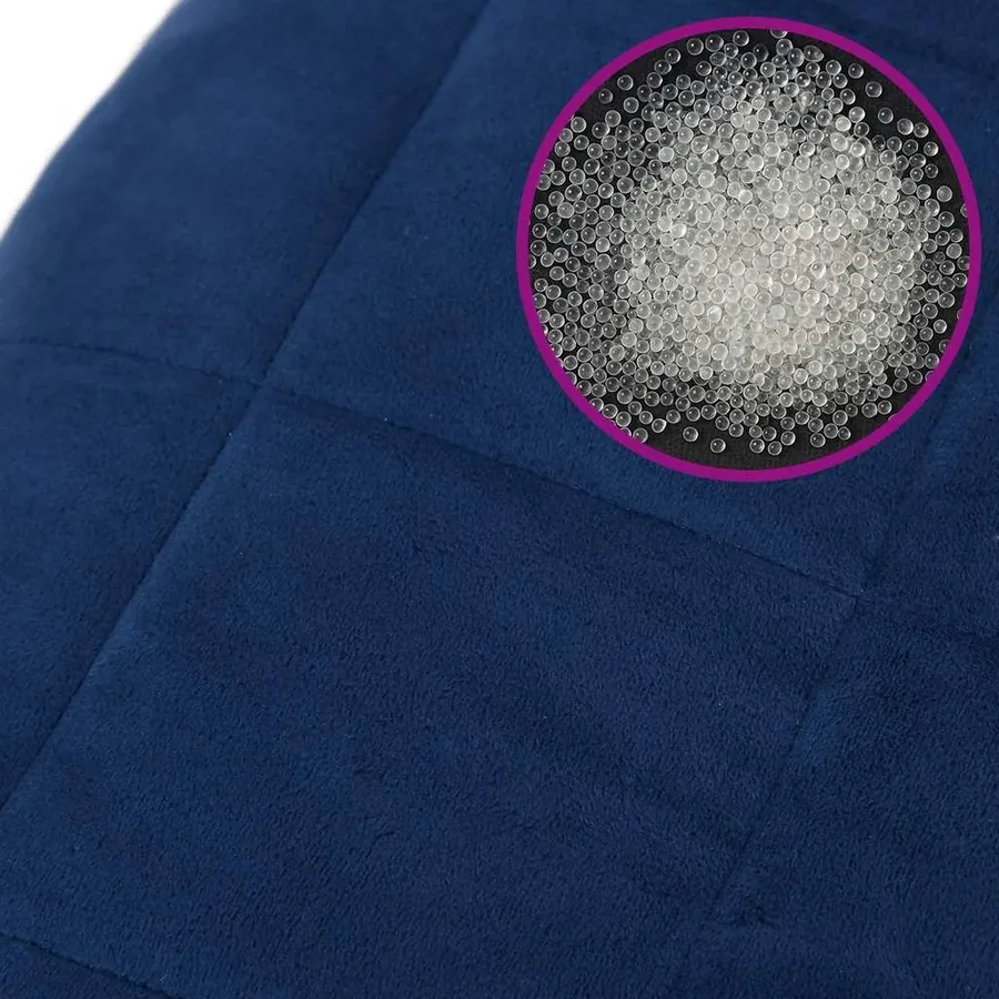 Couverture lestée Bleu 155x220 cm 7 kg Tissu - 6