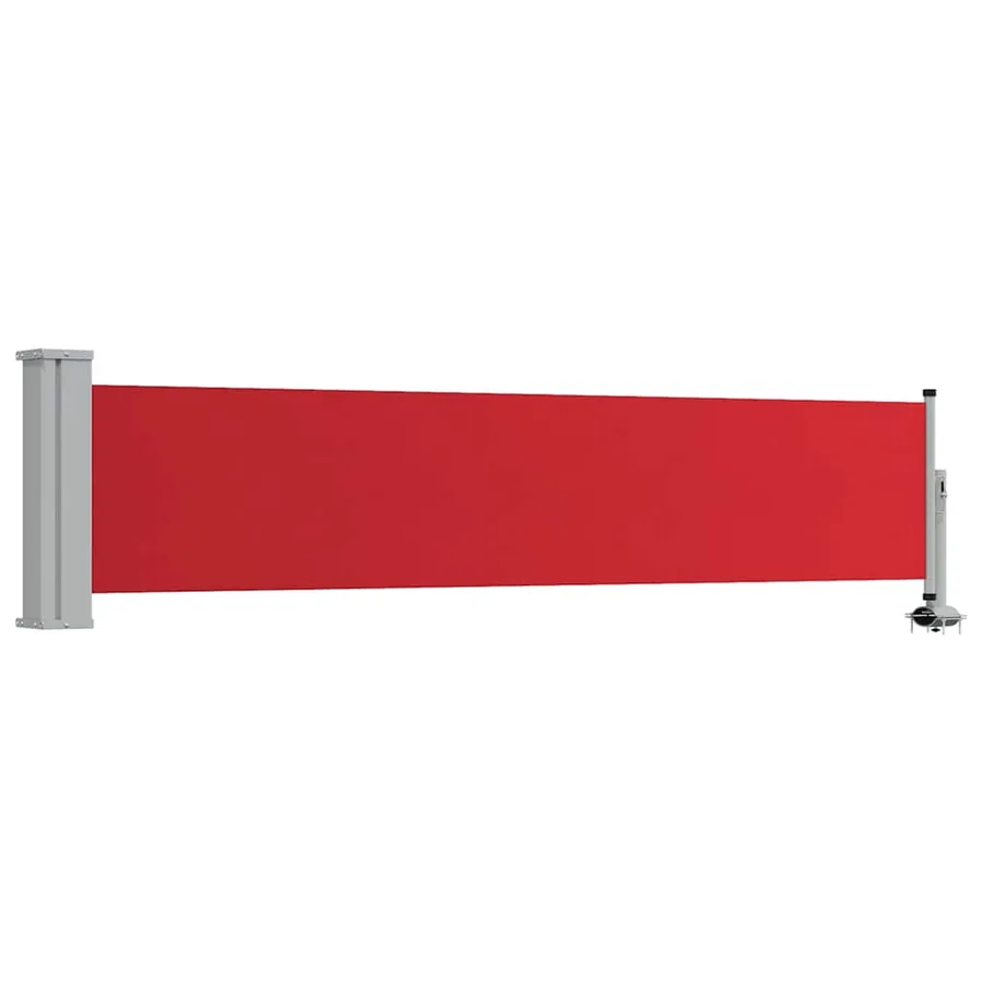 Auvent latéral rétractable de patio 60x300 cm Rouge - 2